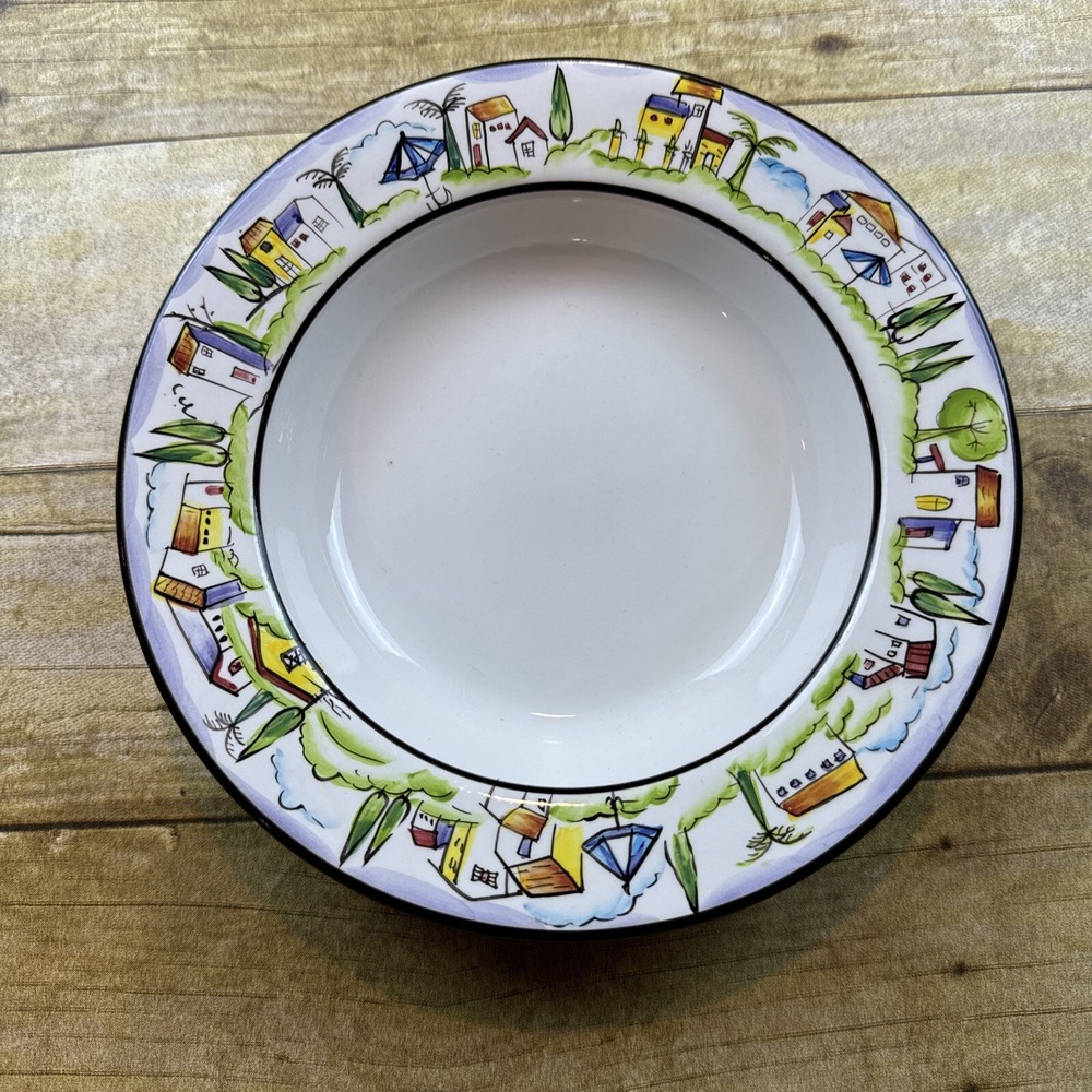 Sakura Provence Soup Bowl 8.5" Design‎ By Apple Single Bowl Hand Painted